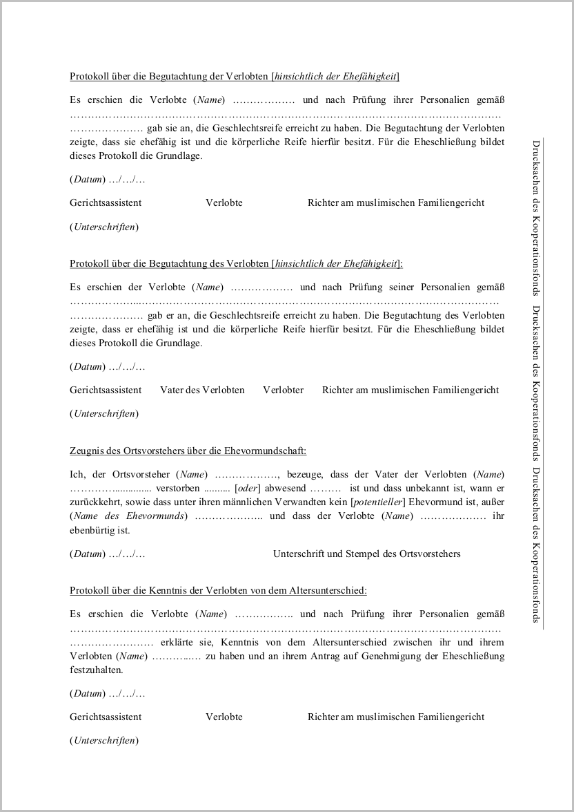 Übersetzung Formular des Gerichts 2